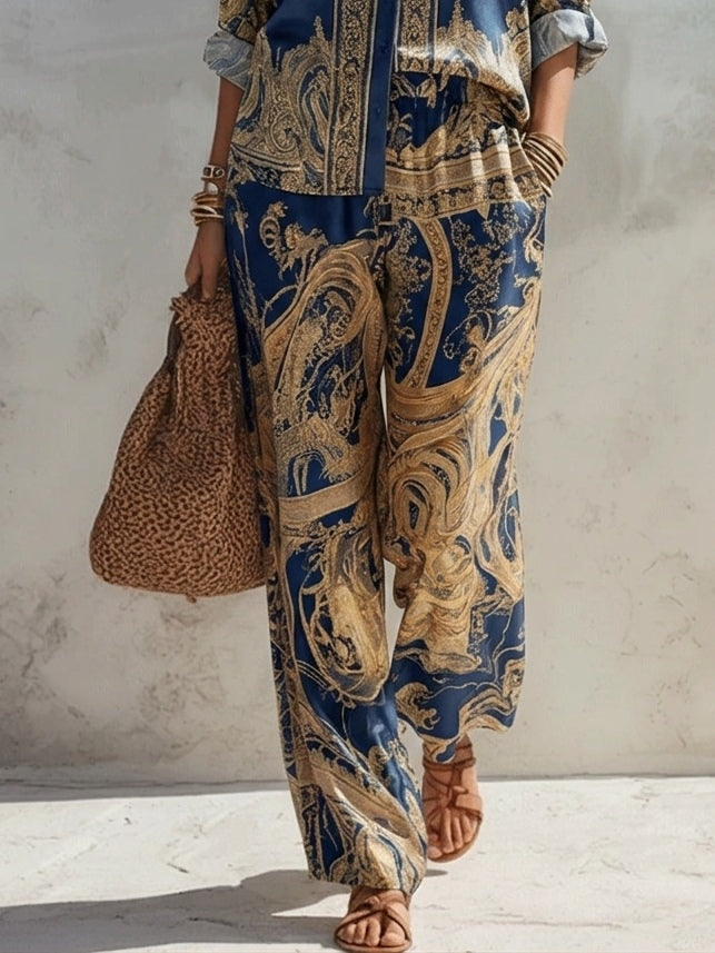 ADRIANA | Printed Palazzo 2 Piece Set