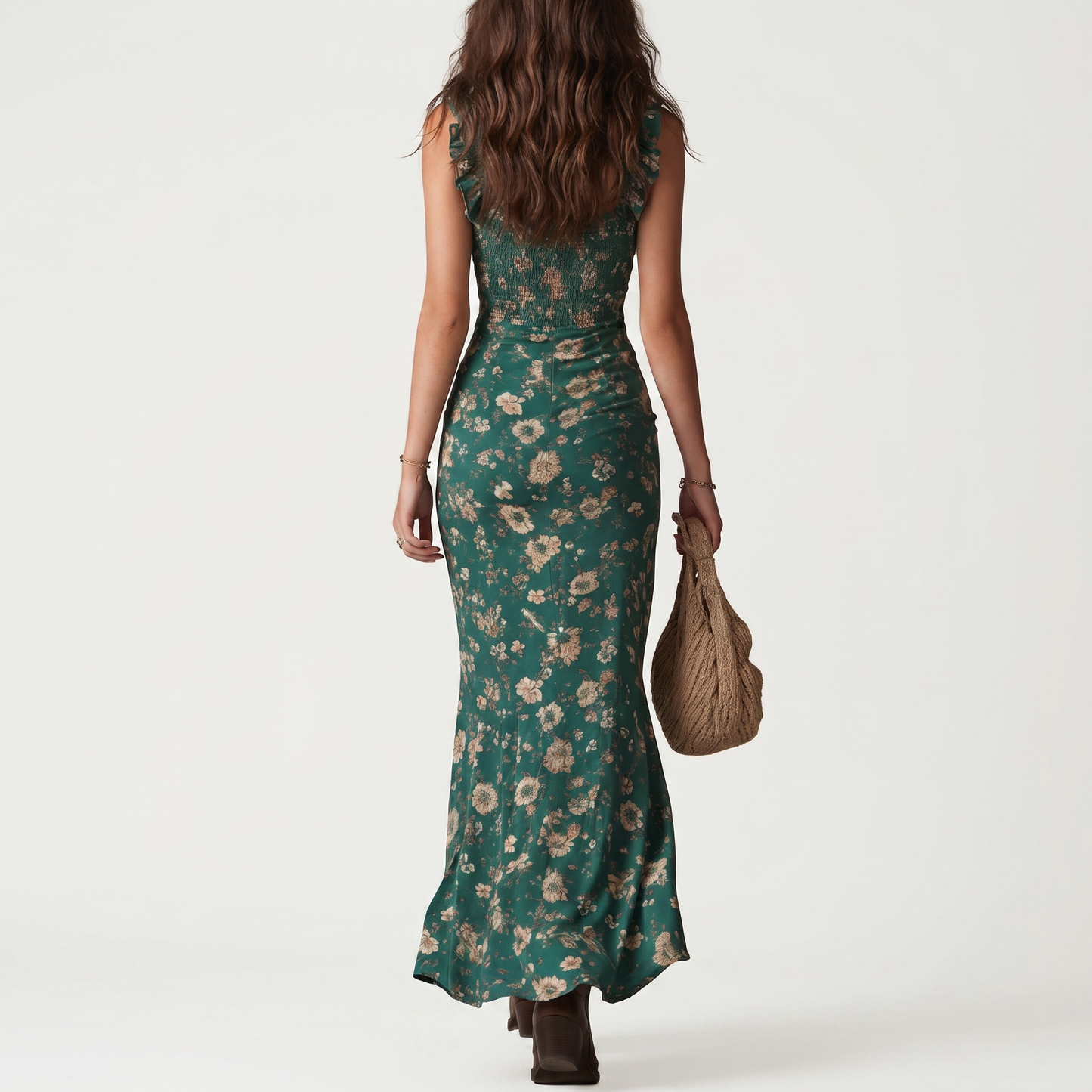 AMARA | BAROQUE FLORAL WOVEN MAXI DRESS