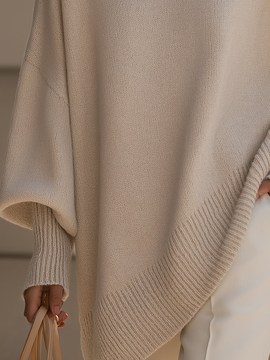 ESTELLA | Asymmetric Cozy Knit Sweater