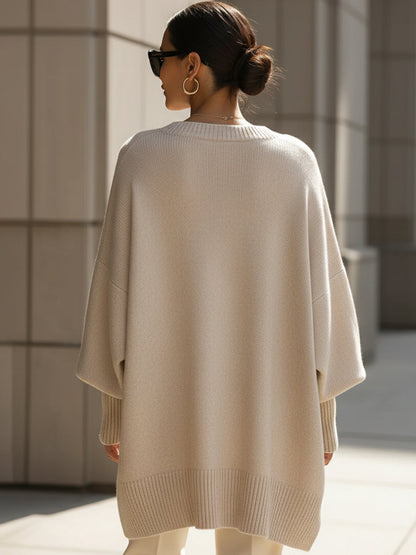 ESTELLA | Asymmetric Cozy Knit Sweater