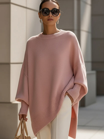 ESTELLA | Asymmetric Cozy Knit Sweater