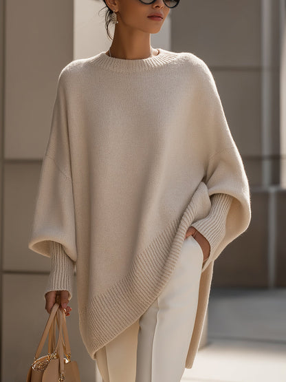 ESTELLA | Asymmetric Cozy Knit Sweater