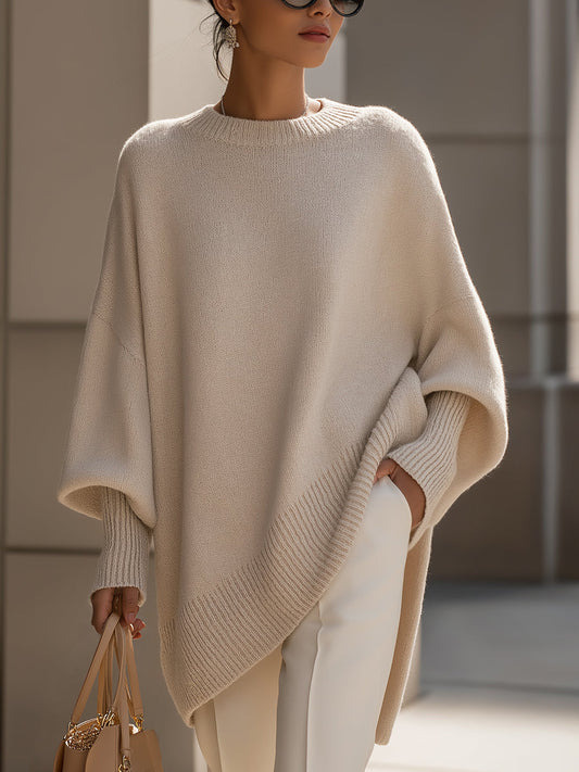 ESTELLA | Asymmetric Cozy Knit Sweater