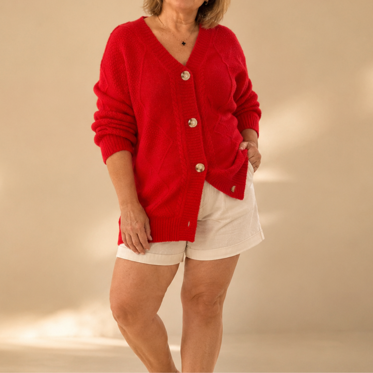 CORNELIA | Opalescent Ribbed Wool Cardigan
