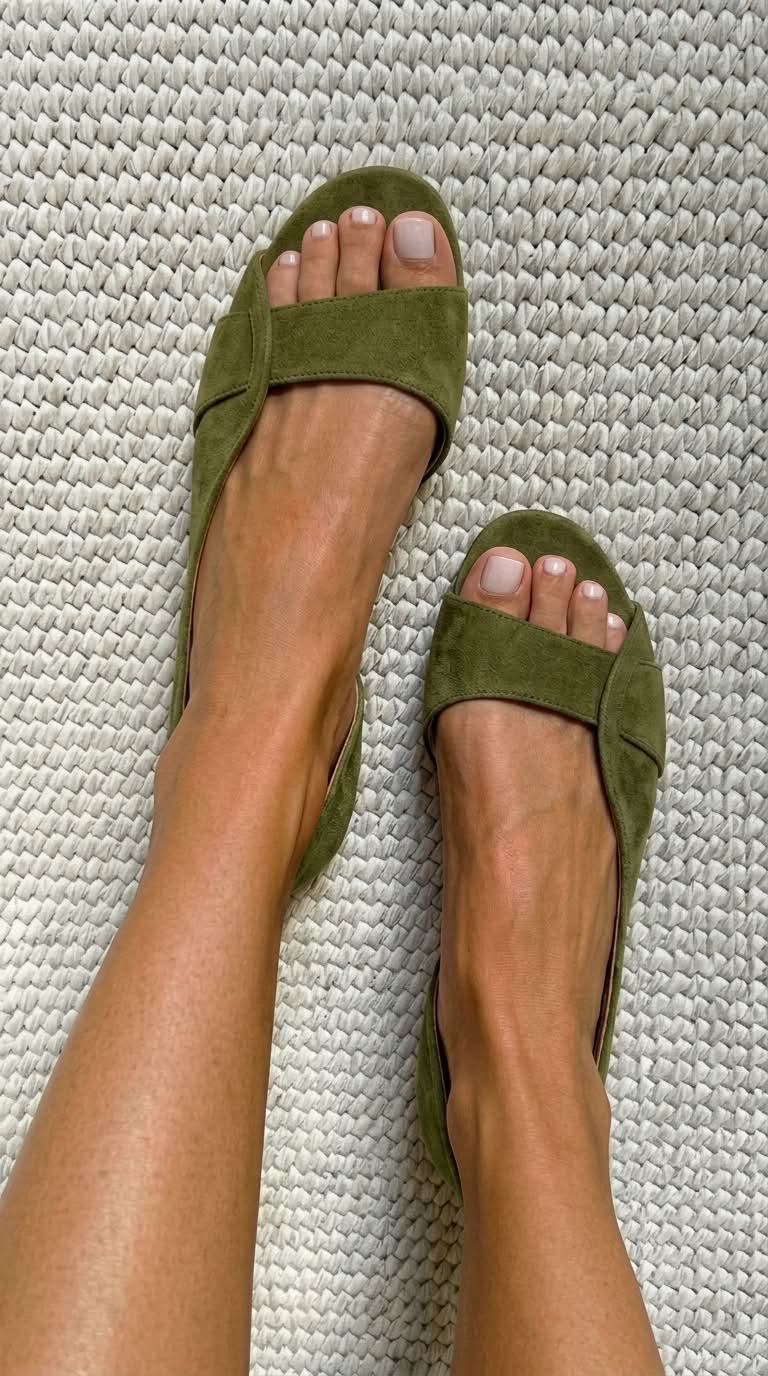 MARIELLA | Suede Slingback Low Slide