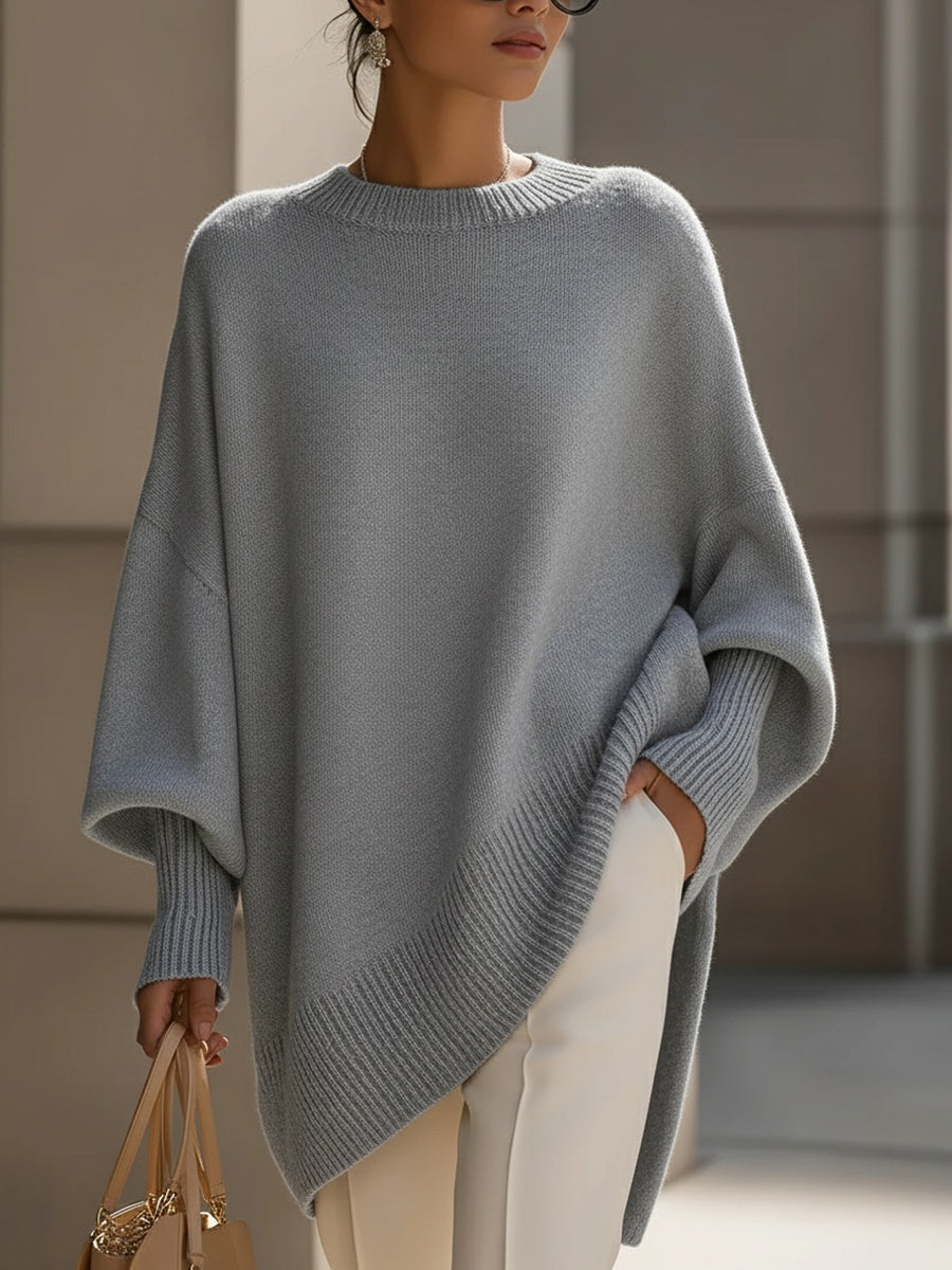 ESTELLA | Asymmetric Cozy Knit Sweater