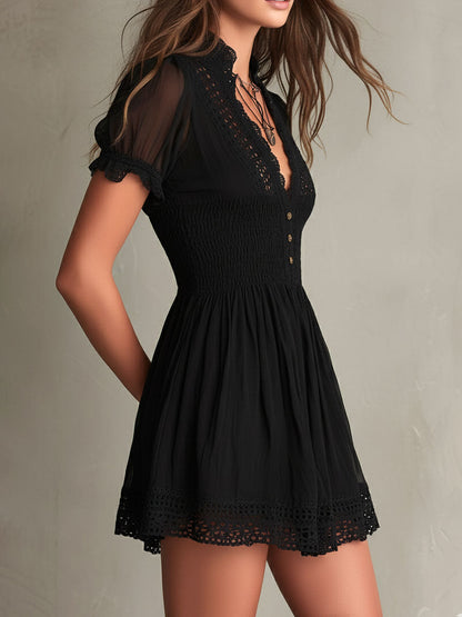 OTTAVIA | Noir Delicate Tailored Dress