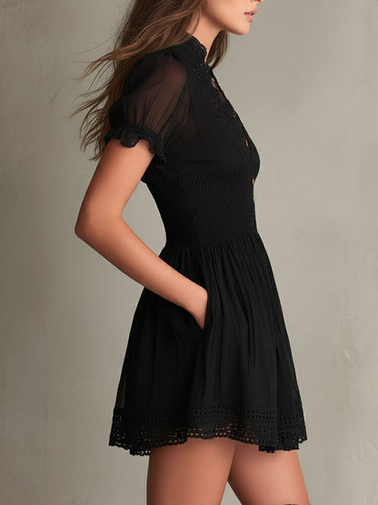 OTTAVIA | Noir Delicate Tailored Dress
