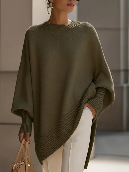 ESTELLA | Asymmetric Cozy Knit Sweater