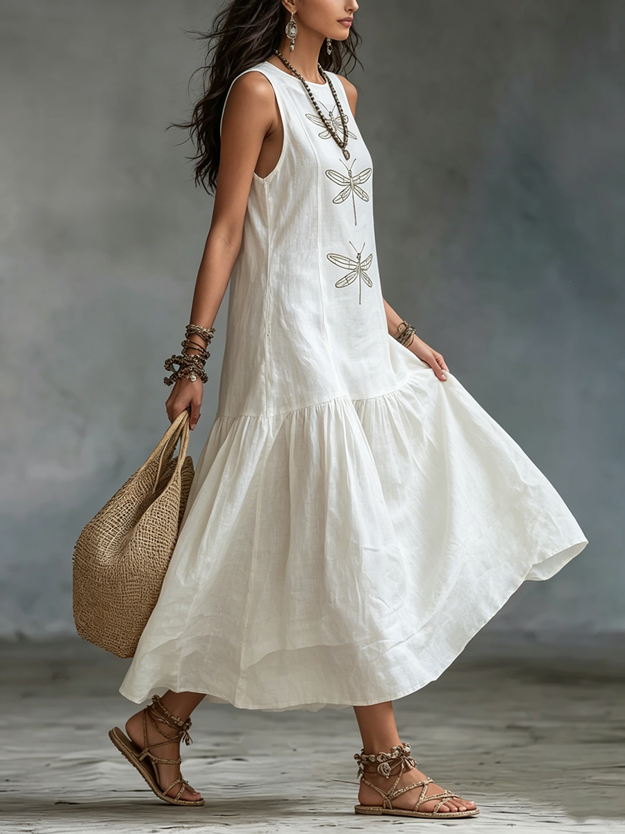 FLORINDA | Sleeveless Bohemian Sundress