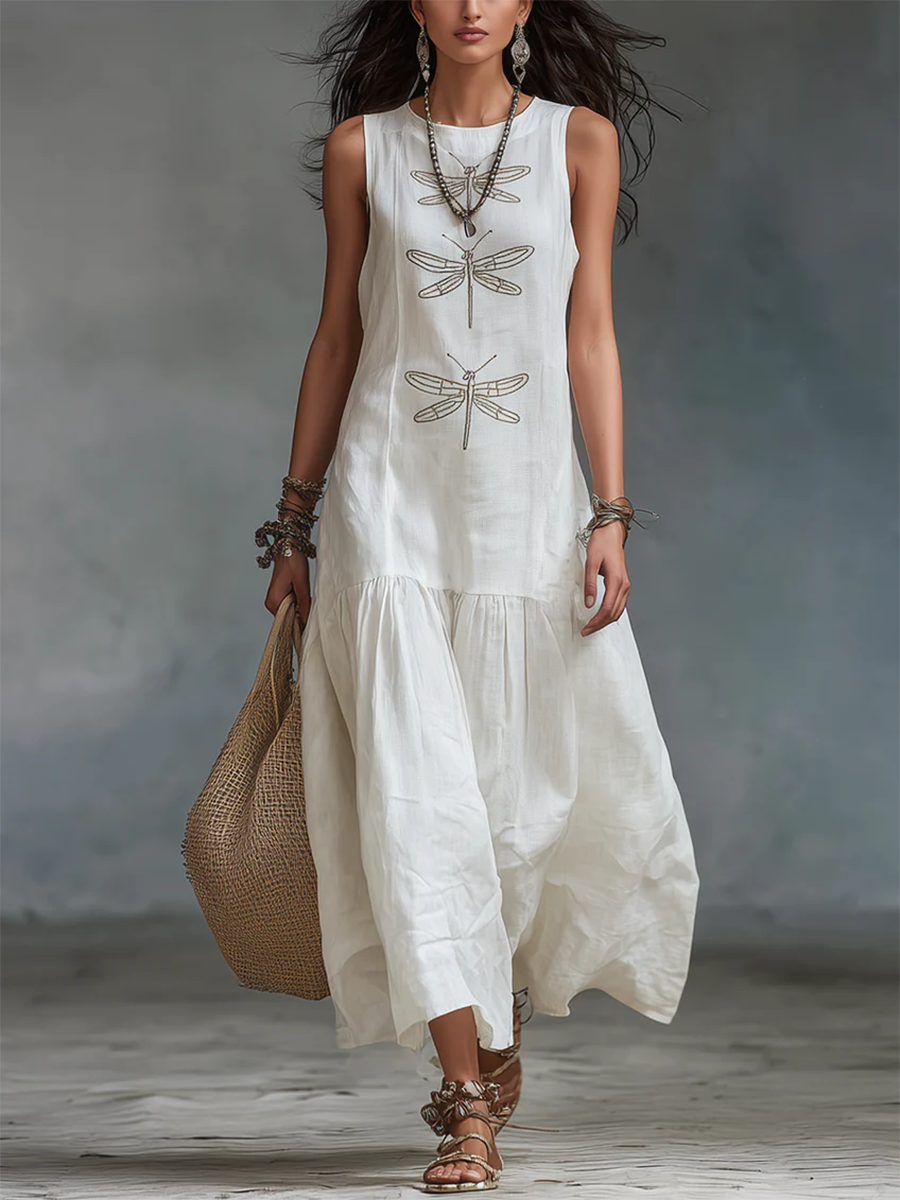FLORINDA | Sleeveless Bohemian Sundress