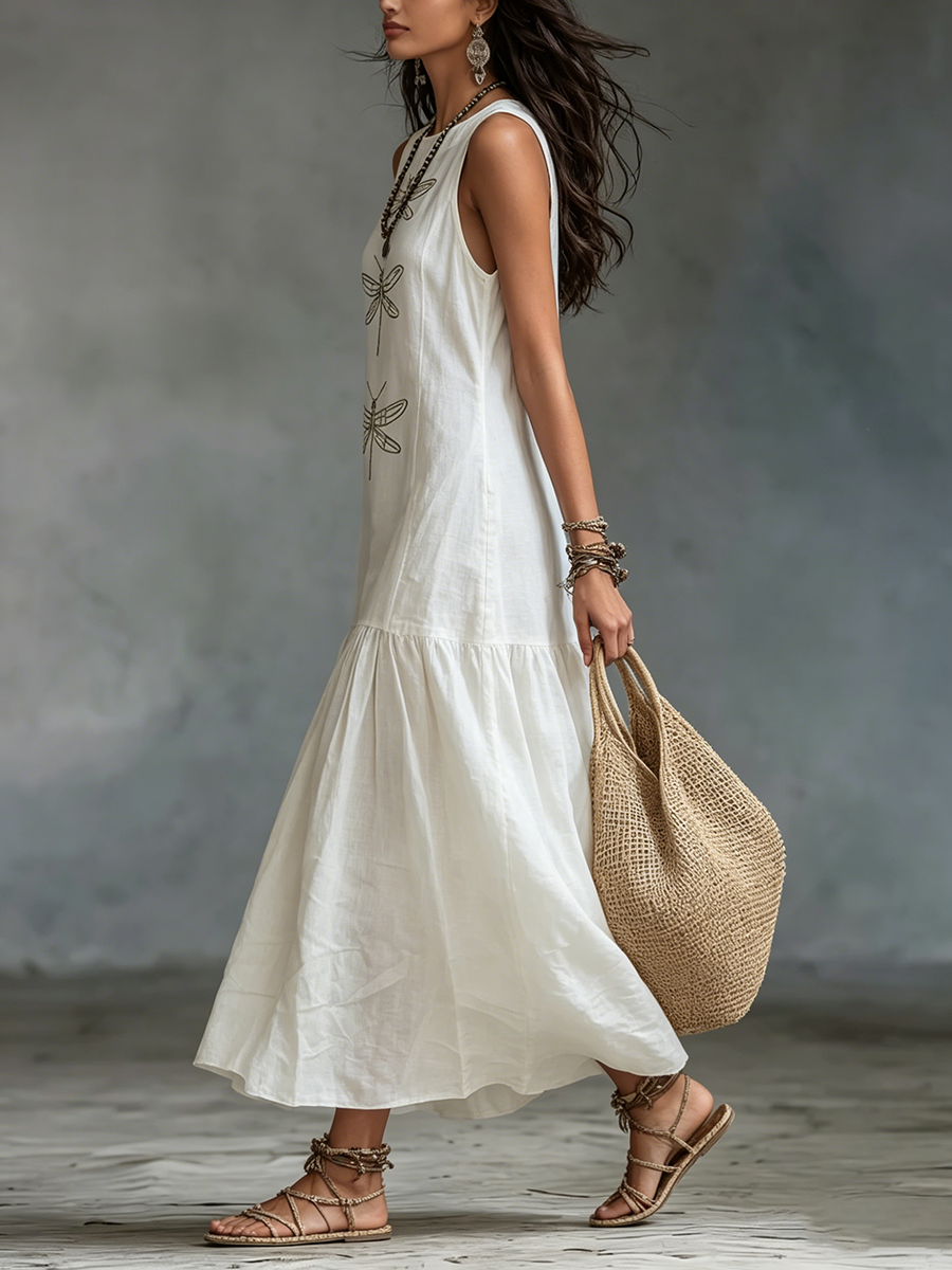 FLORINDA | Sleeveless Bohemian Sundress