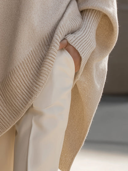 ESTELLA | Asymmetric Cozy Knit Sweater