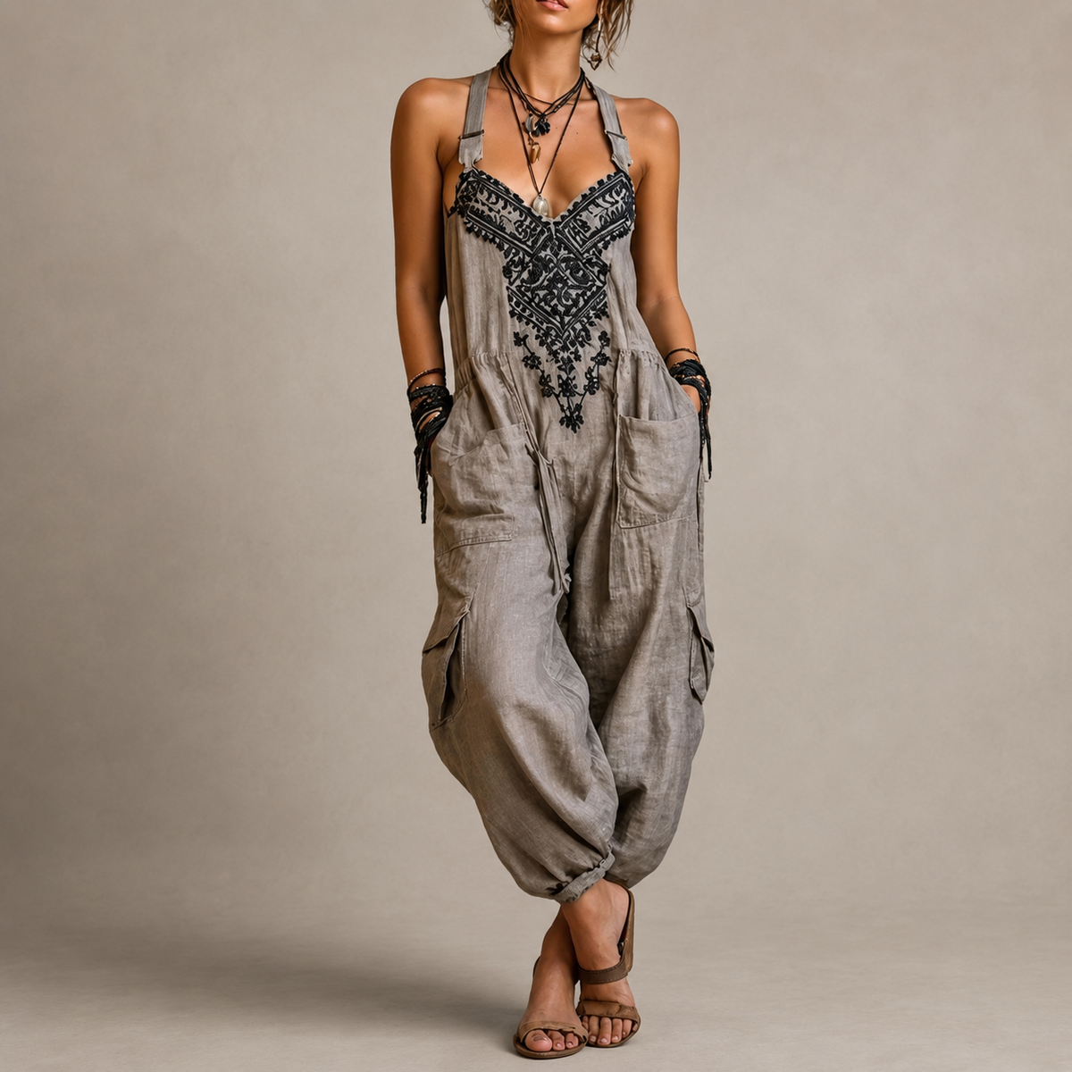 IMOGEN | Harem Artisan Adjustable Jumpsuit