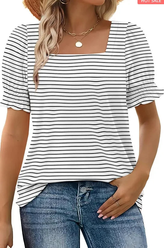 Flowy Ruffle Sleeve V-Neck Woven Top