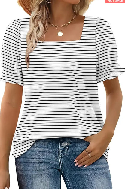 HILARIA | FLOWY WOVEN REFINED TOP