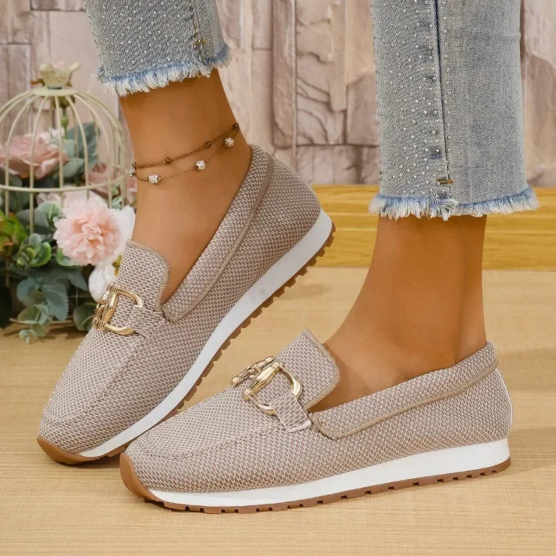 Women Casual Shoes Fashion Breathable Walking Mesh Flat Shoes Sneakers Women 2025 Gym Vulcanized Shoes White Female Footwear