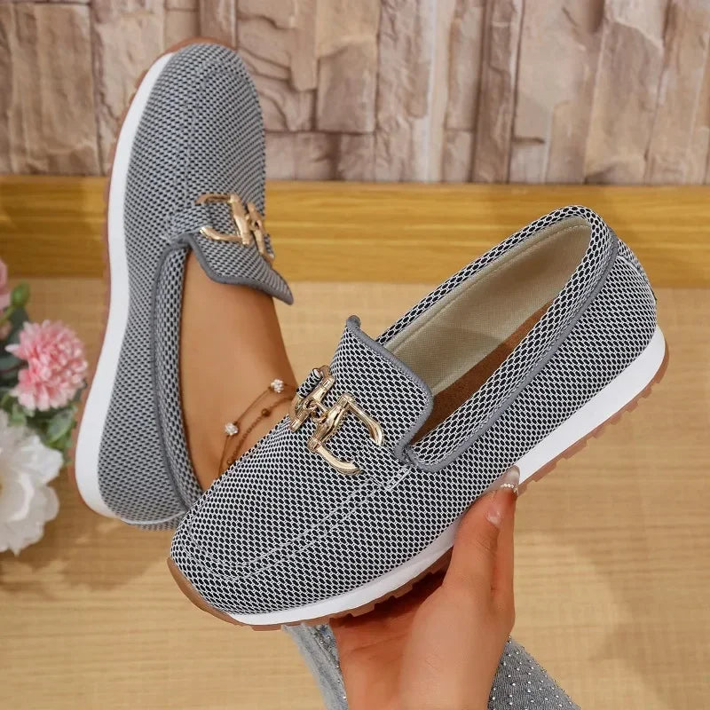 Women Casual Shoes Fashion Breathable Walking Mesh Flat Shoes Sneakers Women 2025 Gym Vulcanized Shoes White Female Footwear