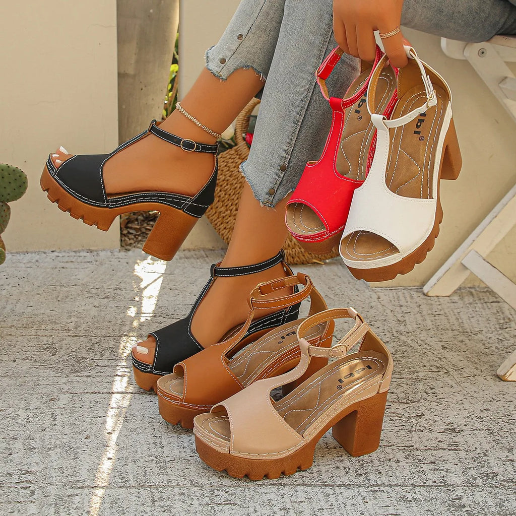 Sculpted Platform Heel