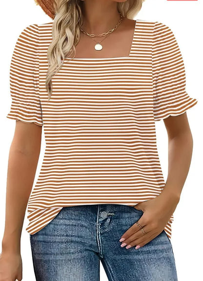 HILARIA | FLOWY WOVEN REFINED TOP
