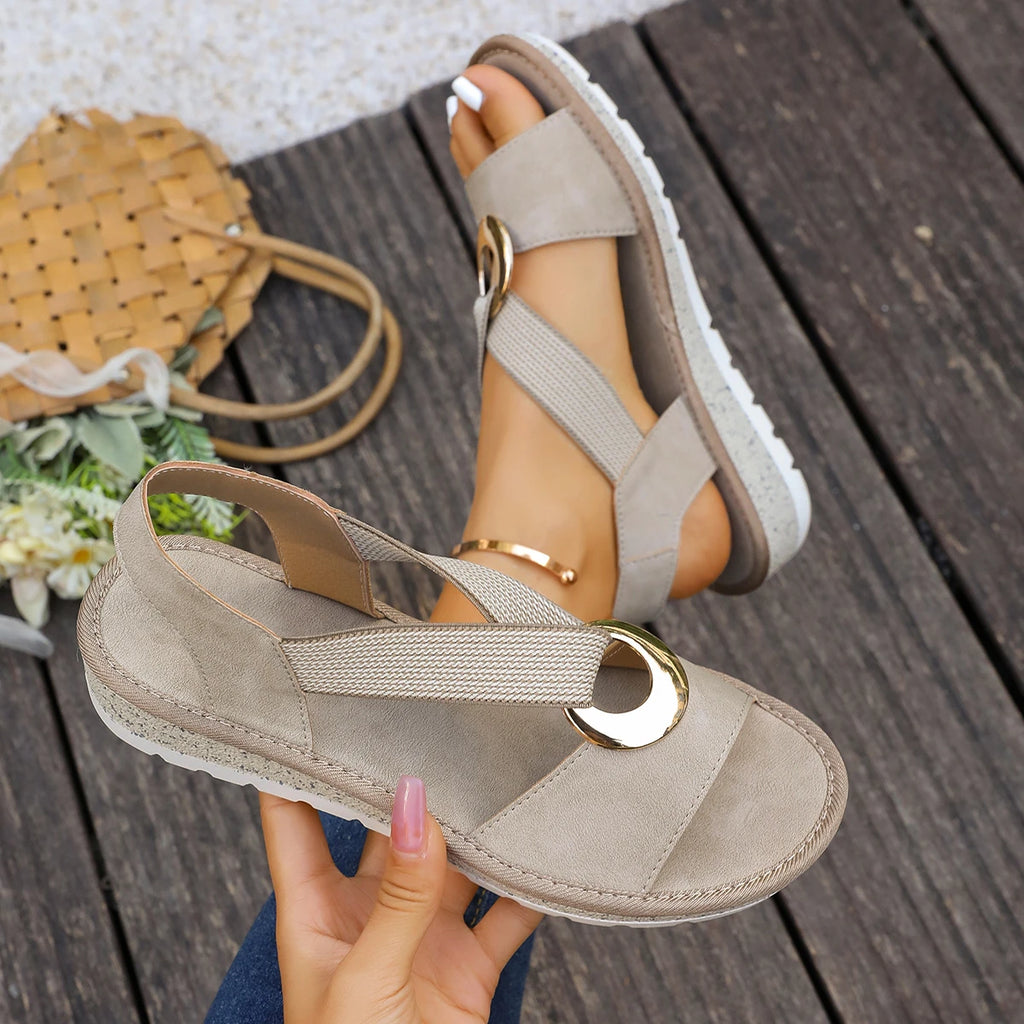 Trend Women Wedges Sandals Lightweight Gladiator Shoes Woman Summer Platform Shoes Women Comfort Casual Med High Heels Sandals