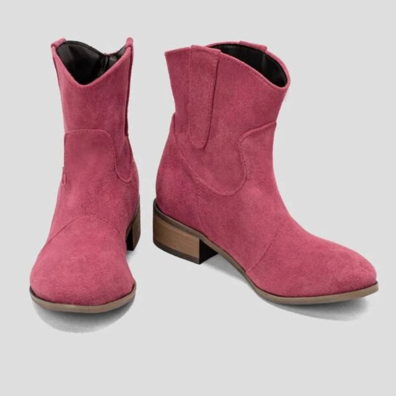 Luxury Women's Boots Suede Womens Ankle Boots Non Slip Slip on Pumps Plus Size 38-48 Shoes for Women Fashion Zapatos De Mujer