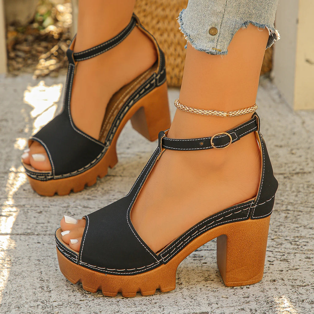 Sculpted Platform Heel