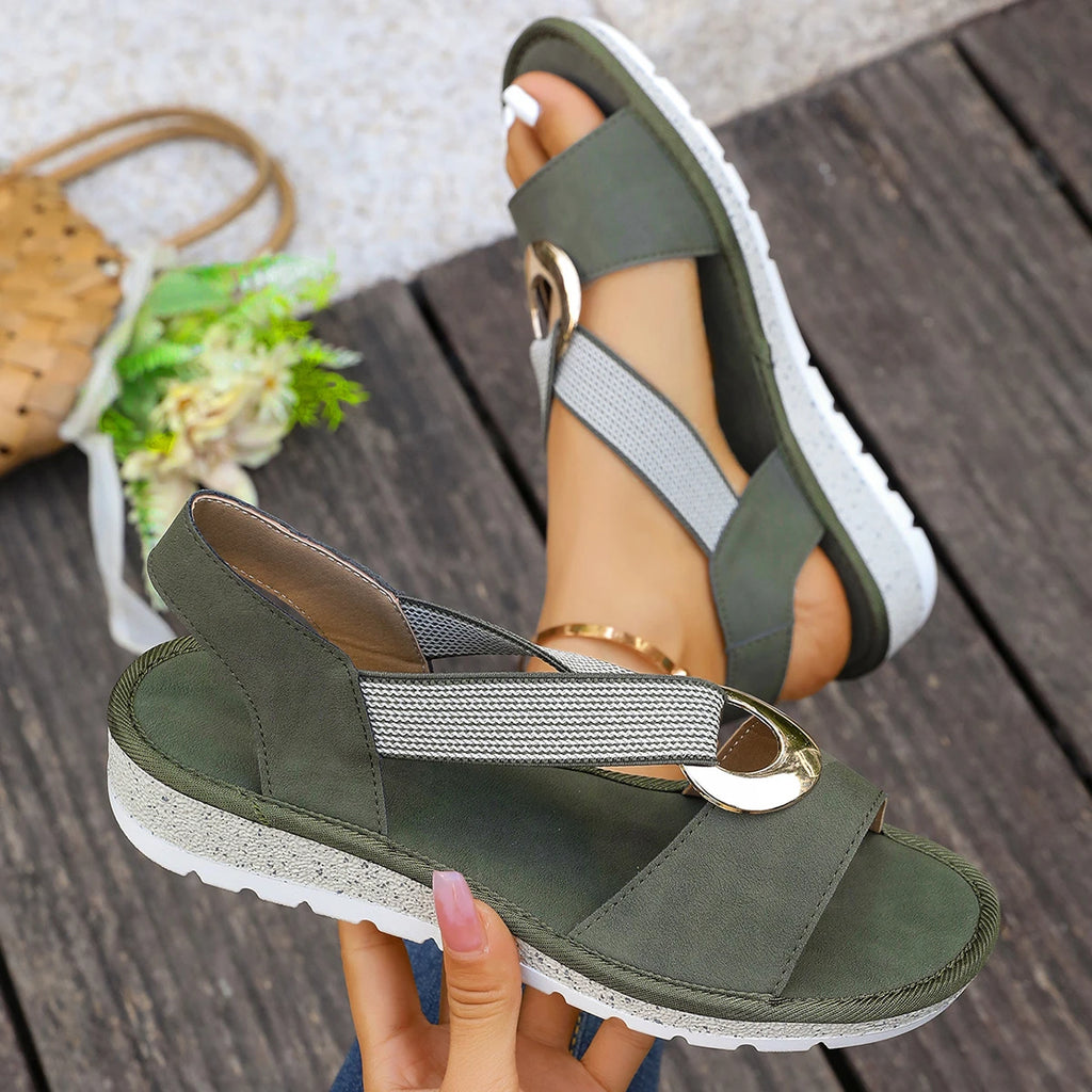 Trend Women Wedges Sandals Lightweight Gladiator Shoes Woman Summer Platform Shoes Women Comfort Casual Med High Heels Sandals