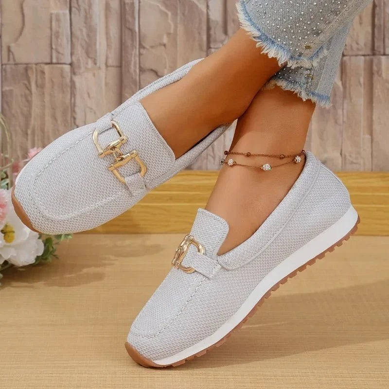 Women Casual Shoes Fashion Breathable Walking Mesh Flat Shoes Sneakers Women 2025 Gym Vulcanized Shoes White Female Footwear