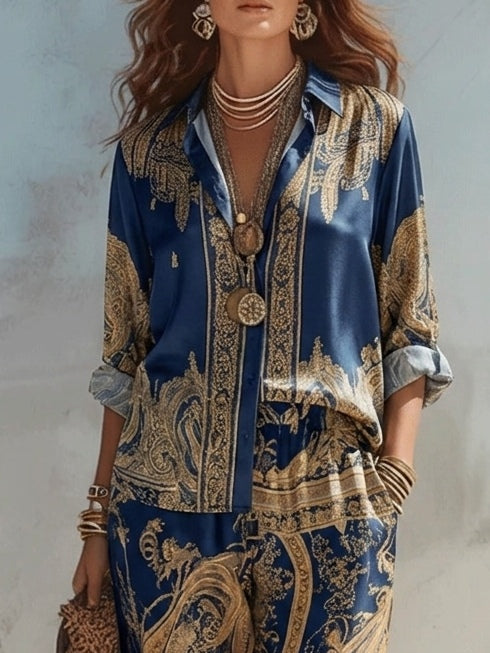ADRIANA | Printed Palazzo 2 Piece Set