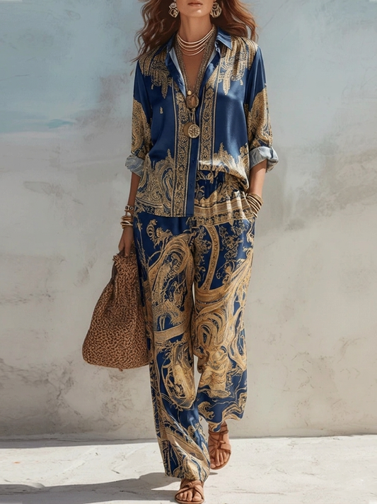 ADRIANA | Printed Palazzo 2 Piece Set