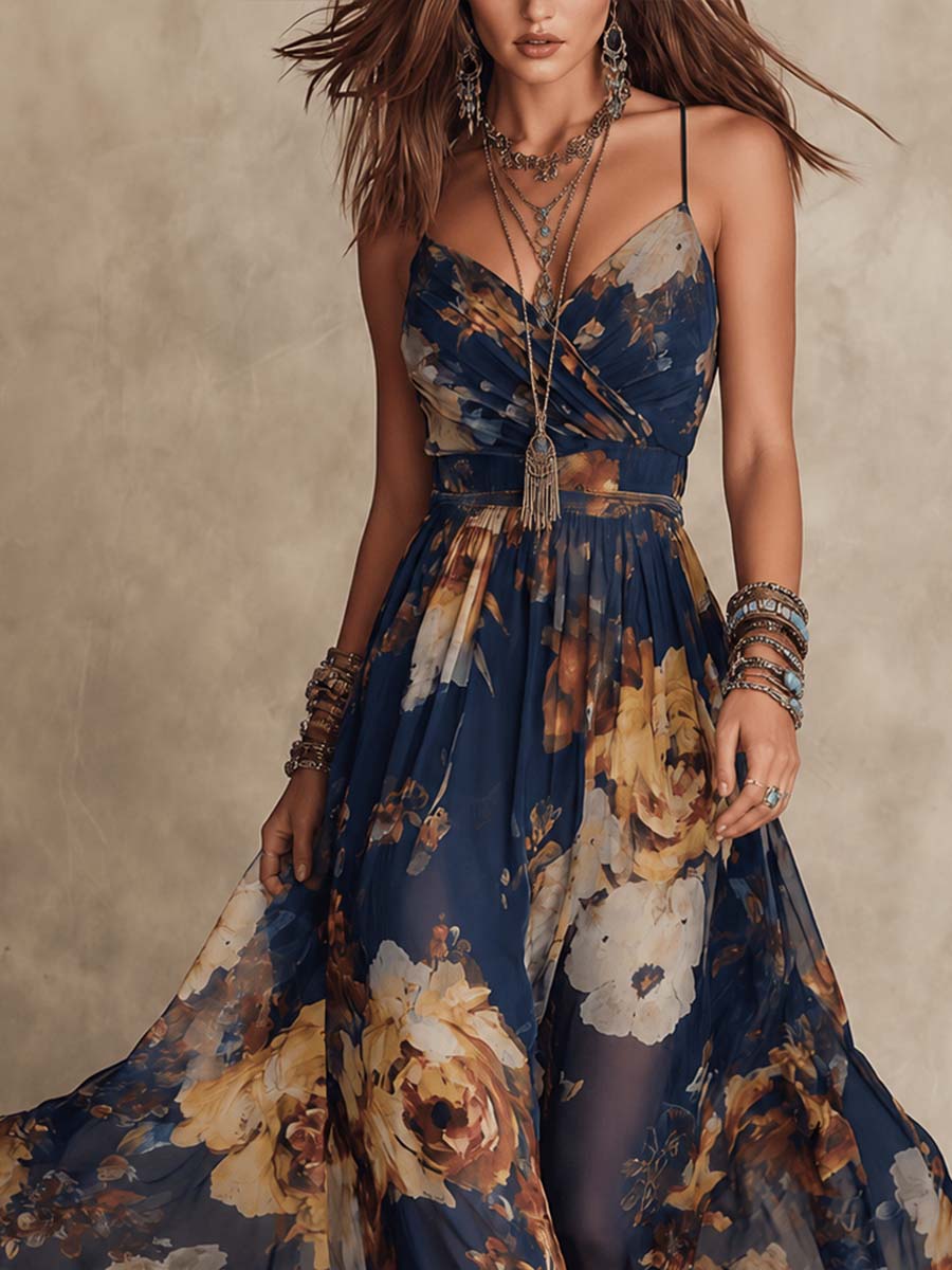 ELODIE | Painterly Chiffon Midi