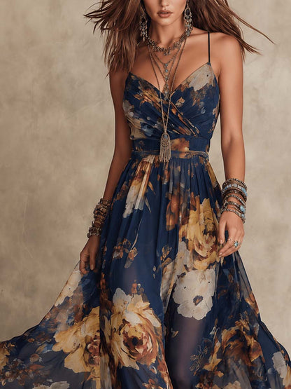 ELODIE | Painterly Chiffon Midi