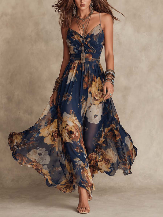 ELODIE | Painterly Chiffon Midi