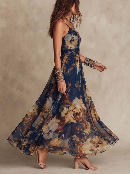 ELODIE | Painterly Chiffon Midi