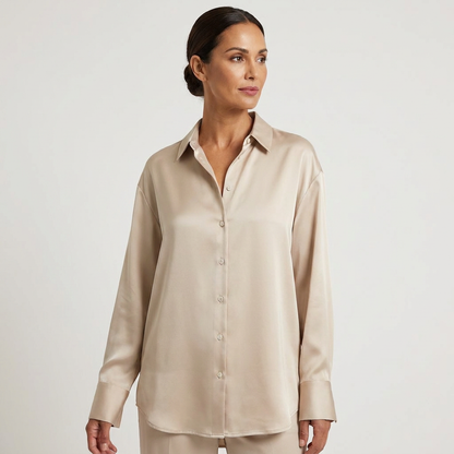 SIENA | DRAPED SATIN ILLUSTRIOUS BLOUSE