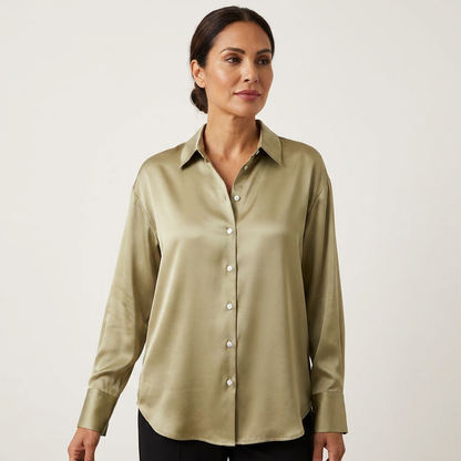 SIENA | DRAPED SATIN ILLUSTRIOUS BLOUSE