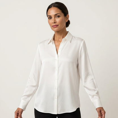 SIENA | DRAPED SATIN ILLUSTRIOUS BLOUSE