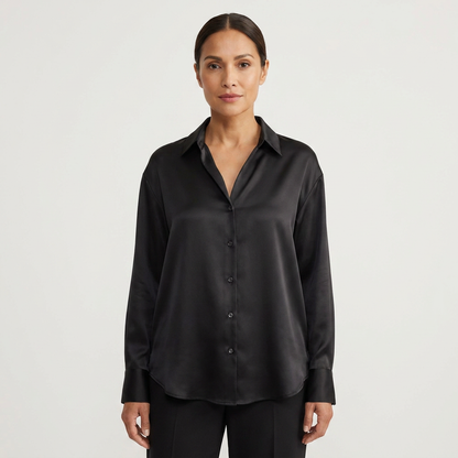 SIENA | DRAPED SATIN ILLUSTRIOUS BLOUSE