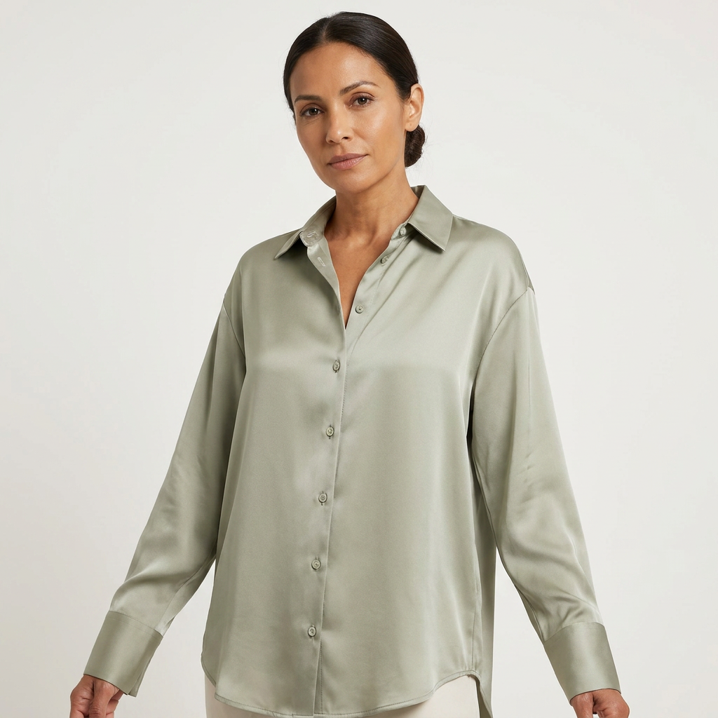 SIENA | DRAPED SATIN ILLUSTRIOUS BLOUSE