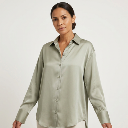 SIENA | DRAPED SATIN ILLUSTRIOUS BLOUSE