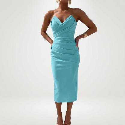 SERENA | SATIN ILLUSTRIOUS MIDI DRESS