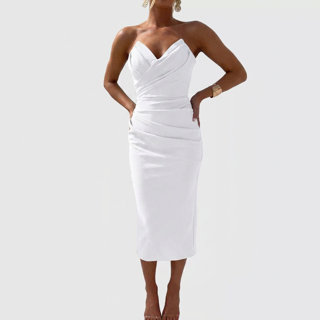 SERENA | SATIN ILLUSTRIOUS MIDI DRESS