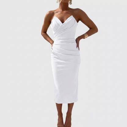 SERENA | SATIN ILLUSTRIOUS MIDI DRESS