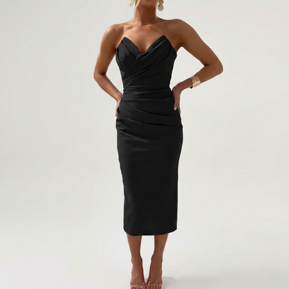SERENA | SATIN ILLUSTRIOUS MIDI DRESS