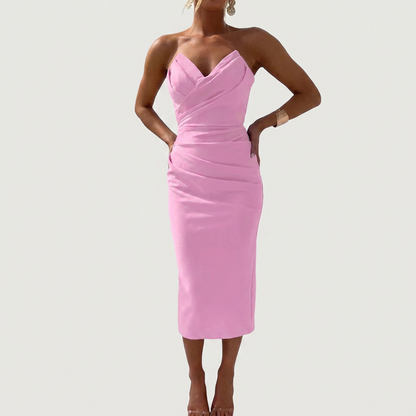 SERENA | SATIN ILLUSTRIOUS MIDI DRESS