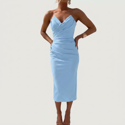 SERENA | SATIN ILLUSTRIOUS MIDI DRESS
