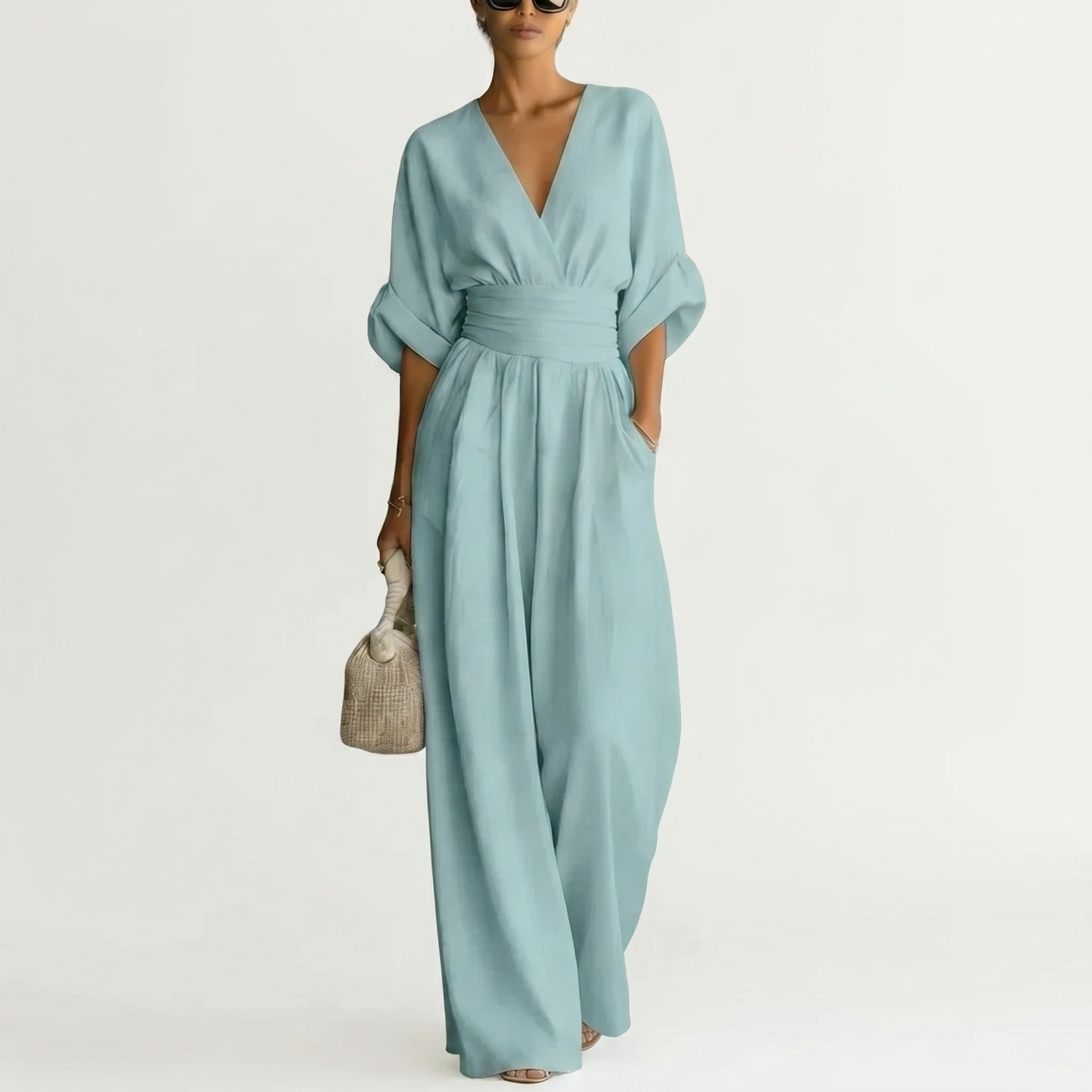 CELESTINE | Draped Sculpted Jumpsuit