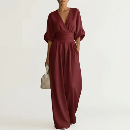 CELESTINE | Draped Sculpted Jumpsuit