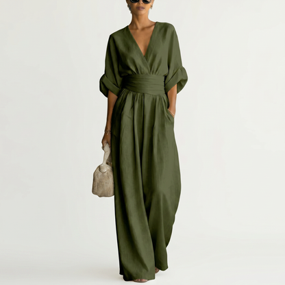 CELESTINE | Draped Sculpted Jumpsuit